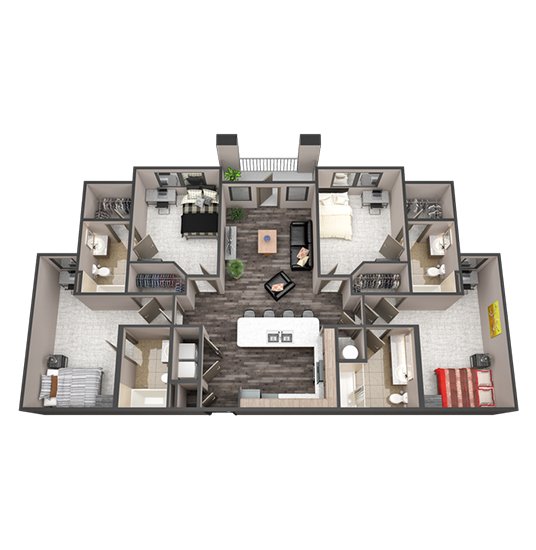 4 BEDROOM/4 BATH Rendering