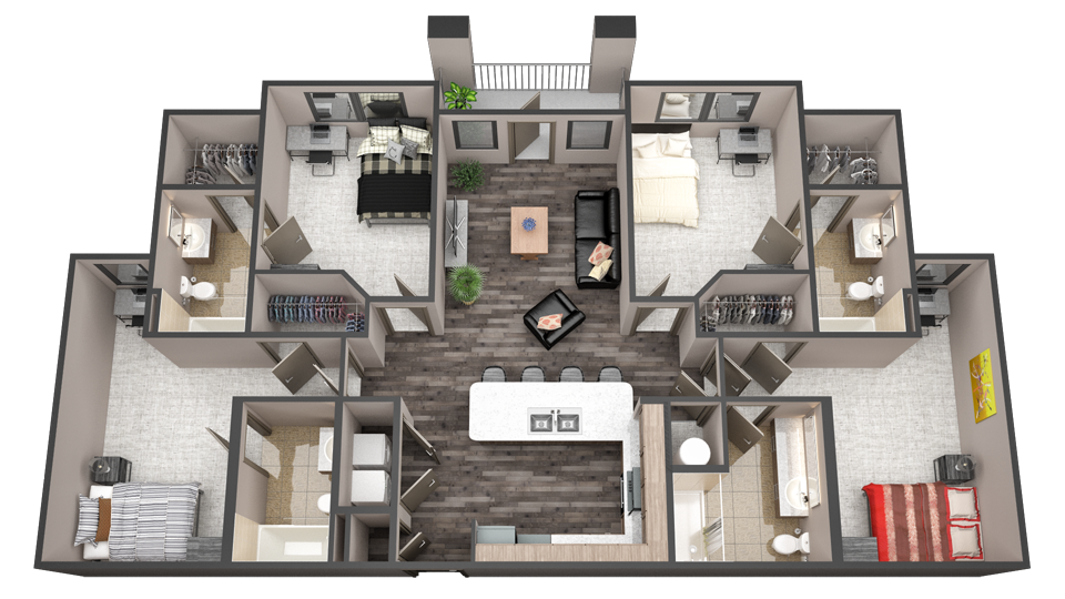 4x4 Floorplan image