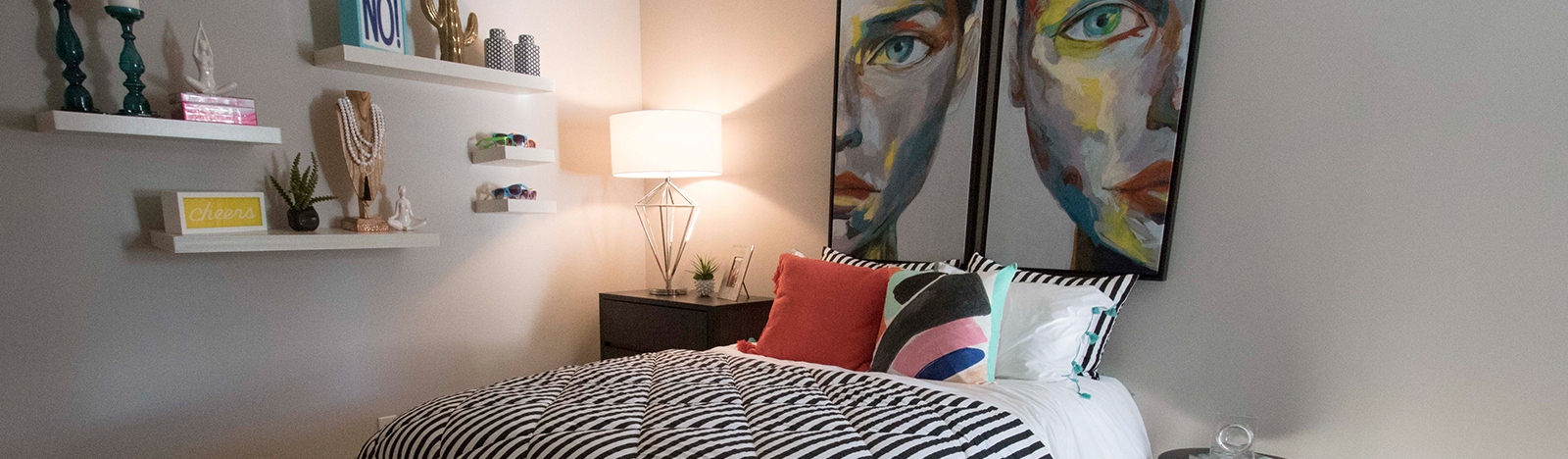 Furnished apartment bedroom